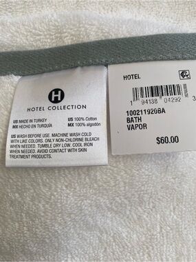 Hotel Collection  BATH TOWEL 30x56 Bath Vapor